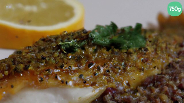 Aile de raie à la moutarde et aux lentilles