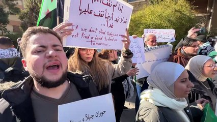 سوريون يتظاهرون تنديدا بتصريحات نتانياهو