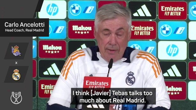 Tebas 'talks too much about Real Madrid' - Ancelotti