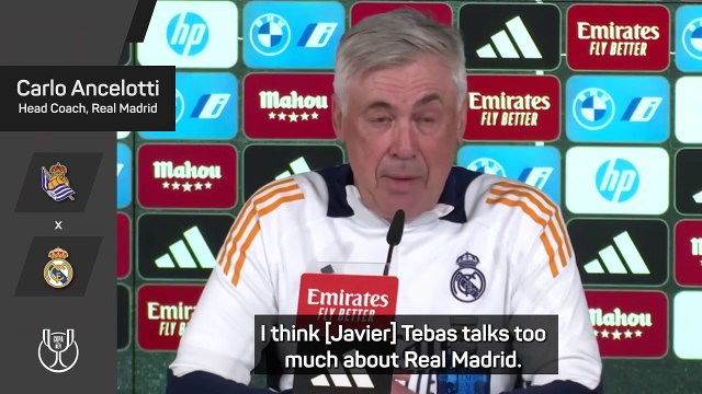 Tebas 'talks too much about Real Madrid' - Ancelotti