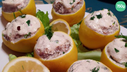Citrons farcis au thon et à la mayonnaise