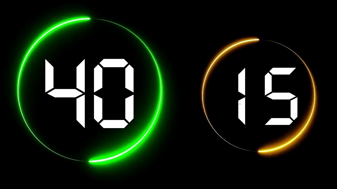 Workout Timer 40/15 seconds - Relógio Regressivo Treino