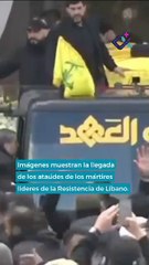 Imágenes impactantes muestran la llegada de los ataúdes de los mártires líderes de la Resistencia de