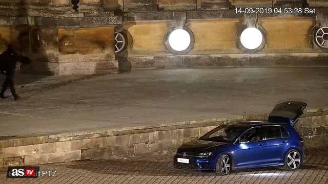 Surveillance video shows thieves stealing golden toilet from British palace