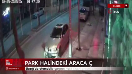 Elazığ'da otomobile çarpan hafif ticari aracın sürücüsü kaçtı