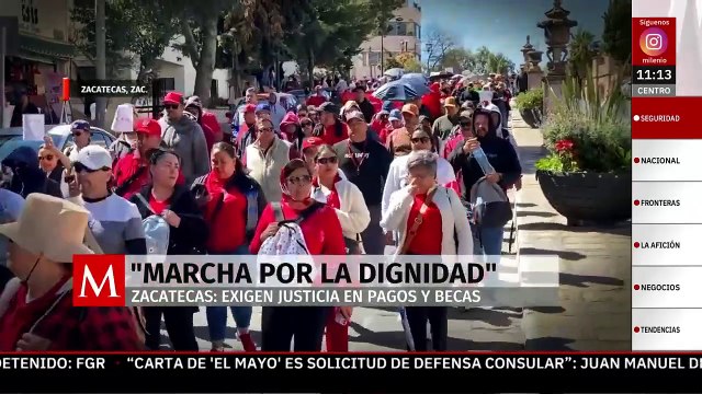 Marcha por la dignidad en Zacatecas: docentes piden justicia en pagos y becas