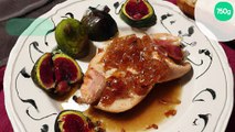 Chapon au champagne et chutney de figues