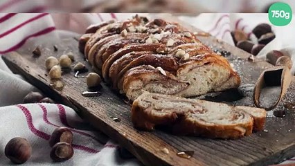 Pain roulé aux noisettes