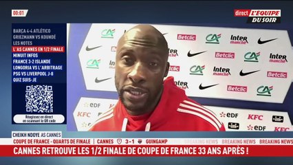 Ndoye : «On a fait tout ce qu'il faut pour gagner» - Foot - Coupe - Cannes