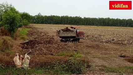 truck carrying soil