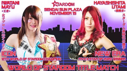 Mayu Iwatani vs. Utami Hayashishita [World Of Stardom Title] (STARDOM Sendai Cinderella 2020.11.15)