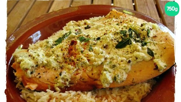 Saumon en papillote au philadelphia ail et fines herbes