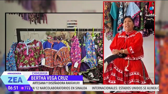Artesana y diseñadora rarámuri trasciende fronteras llevando su marca de ropa a otros continentes