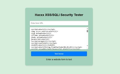 Hacxx XSS-SQLi Security Tester Demo