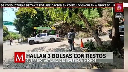 Hallan restos humanos dentro de tres bolsas de plástico en Juan R. Escudero, Guerrero