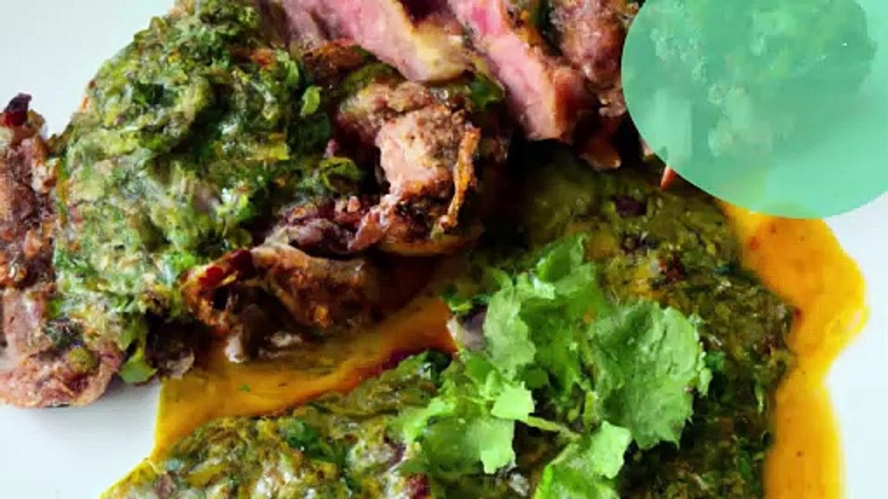 Rognons de veau grillés, sauce chimichuri