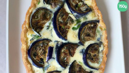 Tarte au roquefort et à l'aubergine