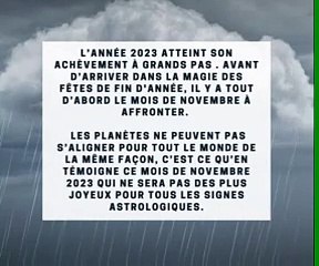 Les 4 signes qui passeront un mauvais mois de Novembre
