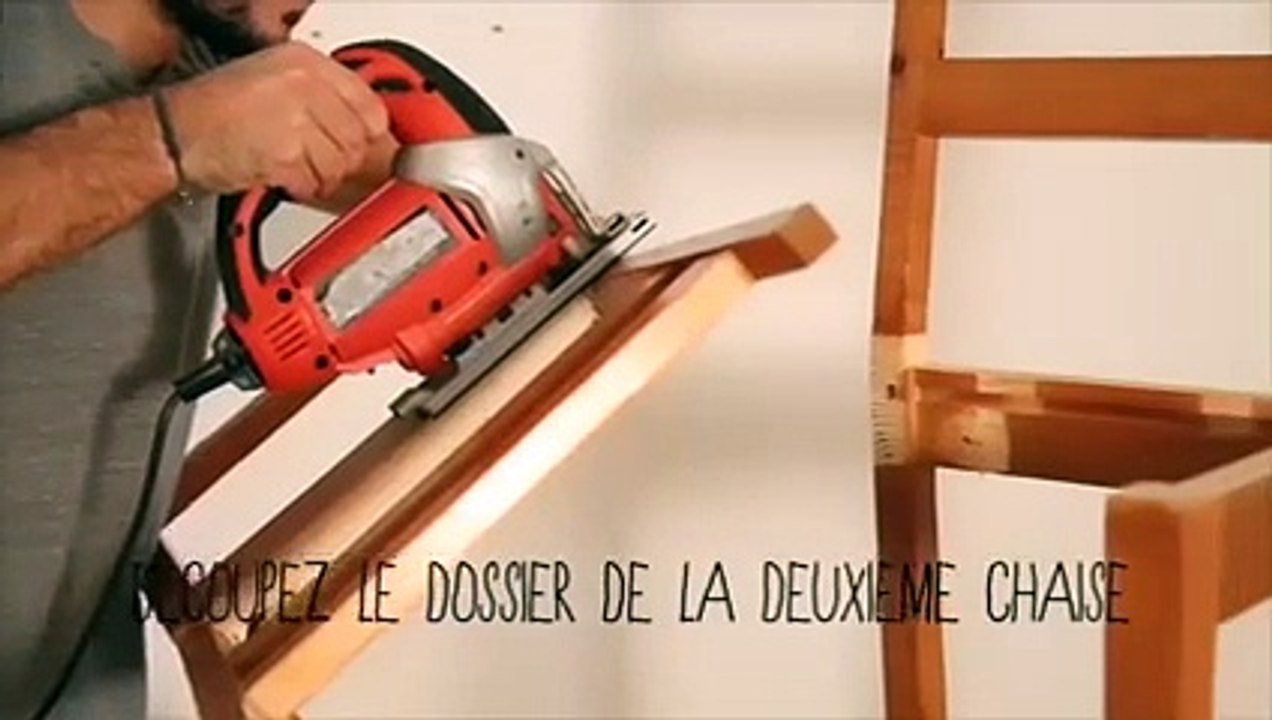 DIY : fabriquer un banc avec des chaises chinées