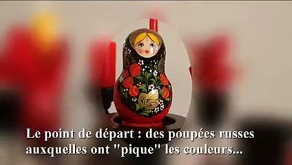 Décor de table aux couleurs des matriochkas