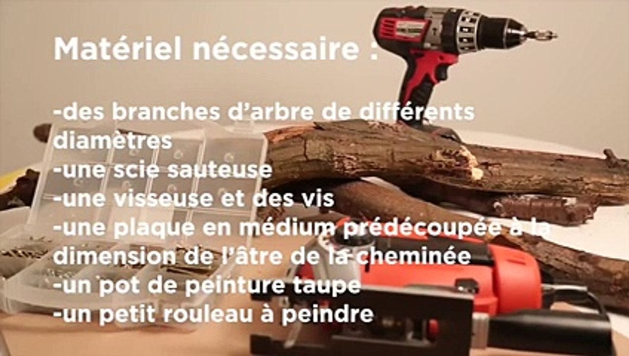 Je crée un cache-cheminée en rondins de bois