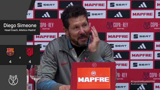 Simeone rides emotional rollercoaster in Atletico's 4-4 draw at Barcelona