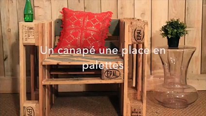 DIY : fabriquer un canapé 1 place en palettes