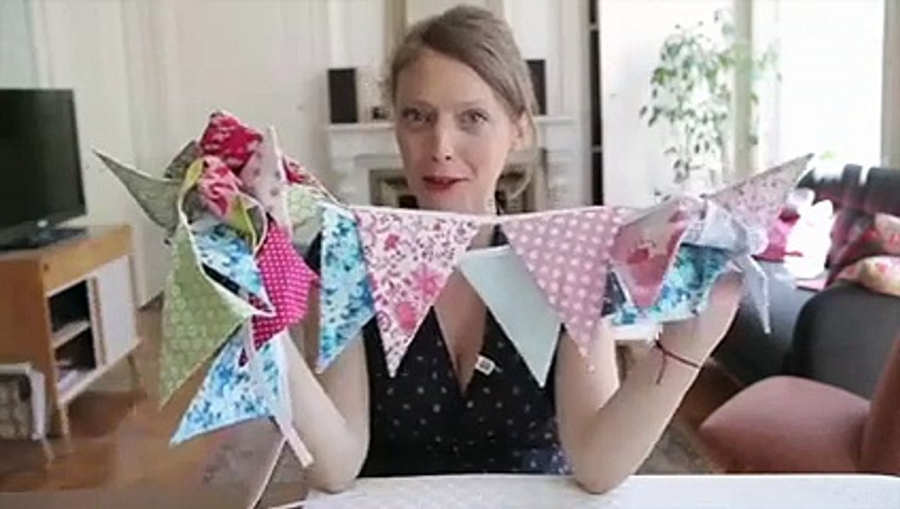 Tuto couture en vidéo : une guirlande de fanions
