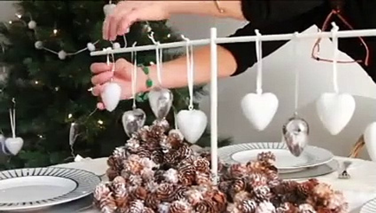 Une table de Noël blanche