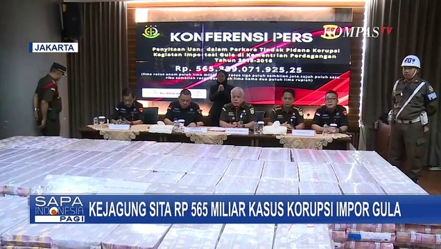 Kejagung Sita Uang Rp 565 M Kasus Korupsi Impor Gula Tom Lembong