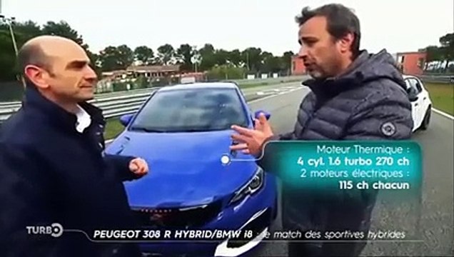 Comparatif : Peugeot 308 R Hybrid vs. BMW i8 (Emission Turbo du 17/01/2016)