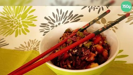 Salade de riz croquante à la japonaise