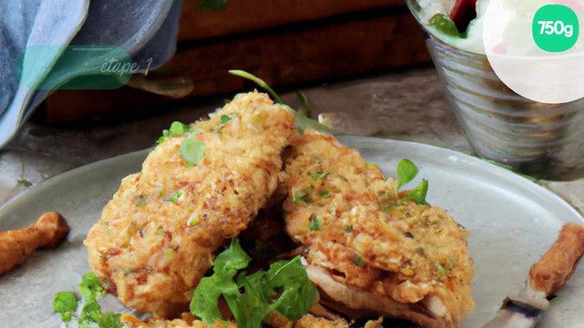 Brunch croustillant, aiguillettes de volaille panées aux flocons d'avoine