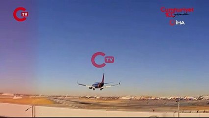 Facianın eşiğinden dönüldü Yolcu uçağı, özel bir jet ile burun buruna geldi