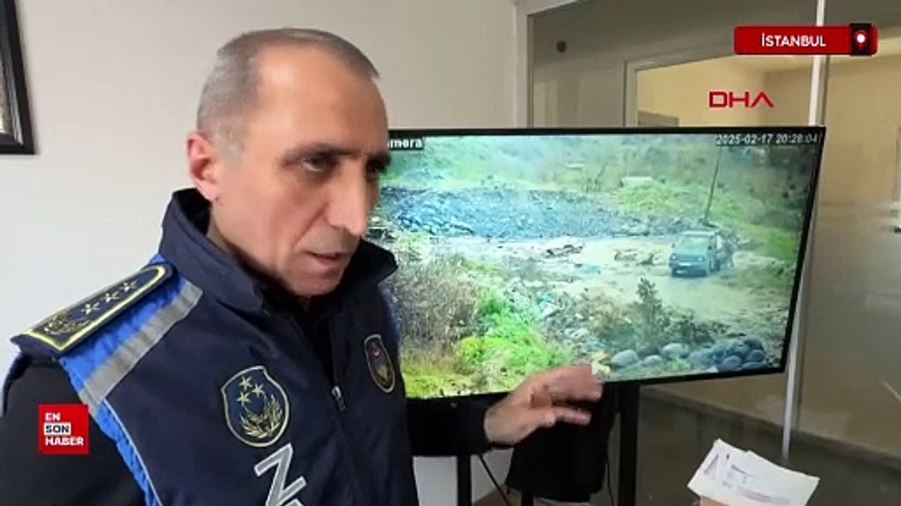 Avcılar'da kaçak moloz dökümü kamerayla tespit edildi