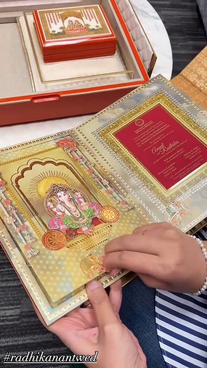 Anant and Radhika Ambani Wedding Invitation Card 💝♾️💒   #AnantRadhikaCelebration #ARWeddingCelebrations #AnantRadhikaWedding #anantandradhika #anantambaniwedding #anantwedsradhika #AnantRadhika #radhikamerchant #anantambaniradhikamerchantwedding #AnantR