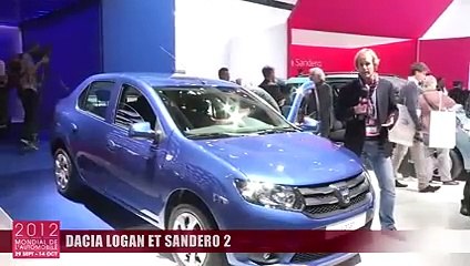 Dacia Logan & Sandero 2 en vidéo live au Mondial Auto Paris 2012