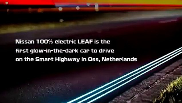 La Nissan Leaf phosphorescente testée sur autoroute aux Pays-Bas