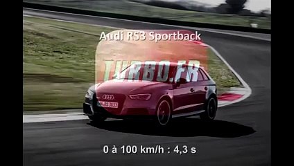 Vidéo : le 0 à 100 km/h à bord de l\'Audi RS3 (2015)