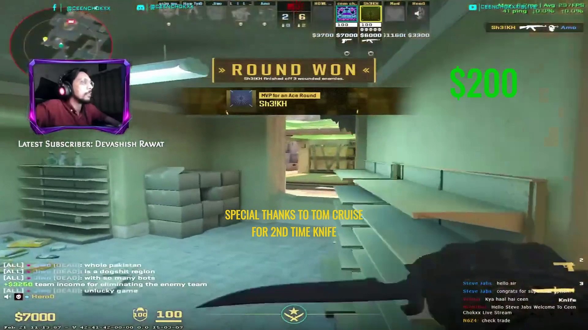 CS2 Knife Gift For The Second Time On Stream Highlights