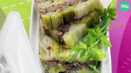 Terrine de poireau et queue de bœuf aux herbes
