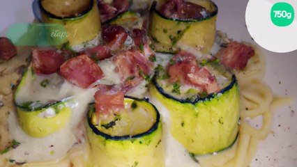 Courgettes carbonara