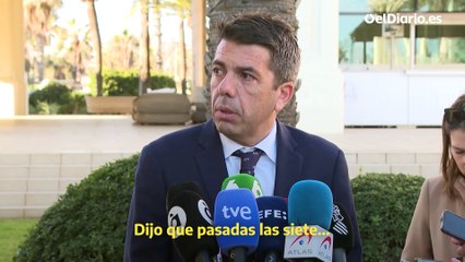 Mazón dice después de cuatro meses que llegó al Cecopi a las 20.28, ya enviada la alerta