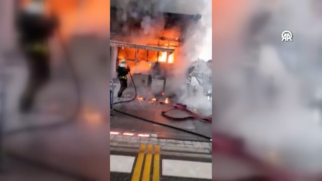 Kocaeli'de camide çıkan yangın hasara yol açtı