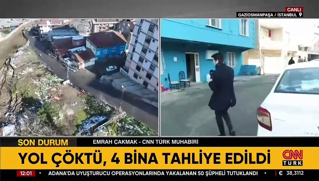 CNN TÜRK bölgede: İnşaat çalışmasında toprak kaydı!