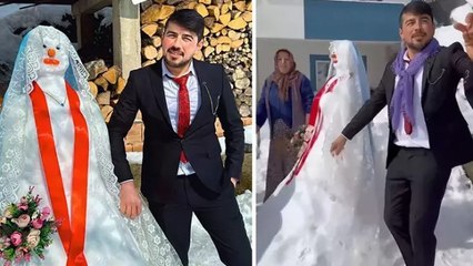 Kardan geline düğün yaptı