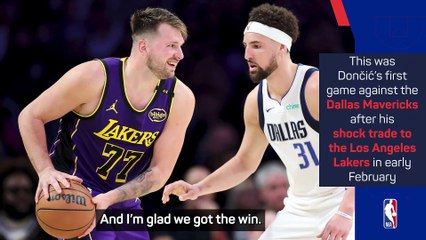 Doncic 'glad' Mavs game is over