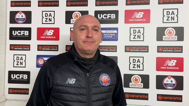 Aldershot Town assistant manager Hugo Langton post-Solihull Moors