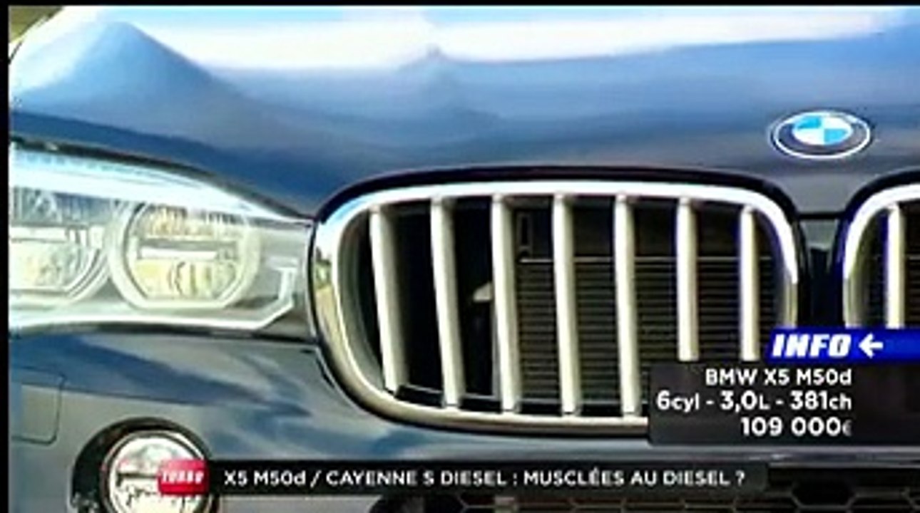 Comparatif : BMW X5 M50d / Porsche Cayenne S Diesel (Emission Turbo du 16/03/2014)