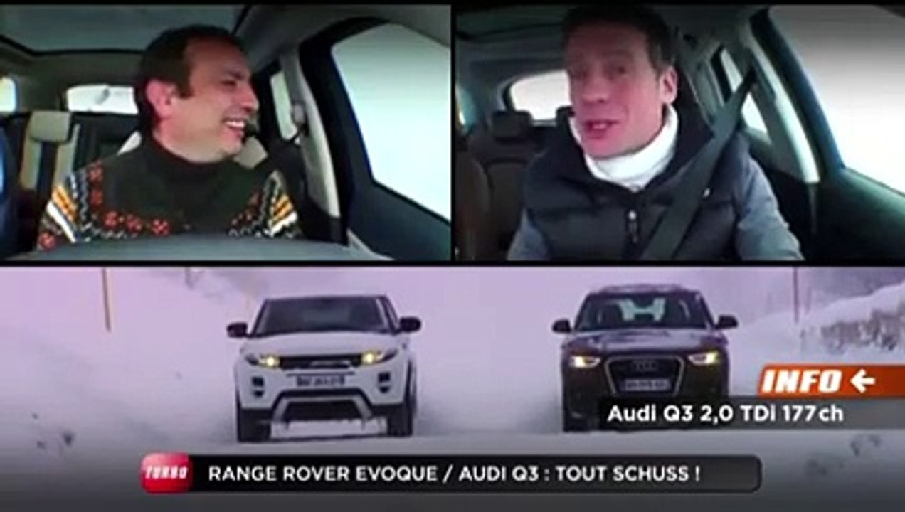 Comparatif : Audi Q3 / Range Rover Evoque (Emission Turbo du 12/02/2012)